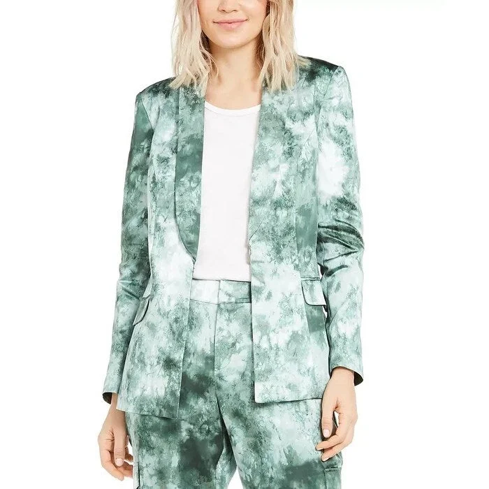 INC International Concepts Women's Tie Dye Blazer Green Size Small