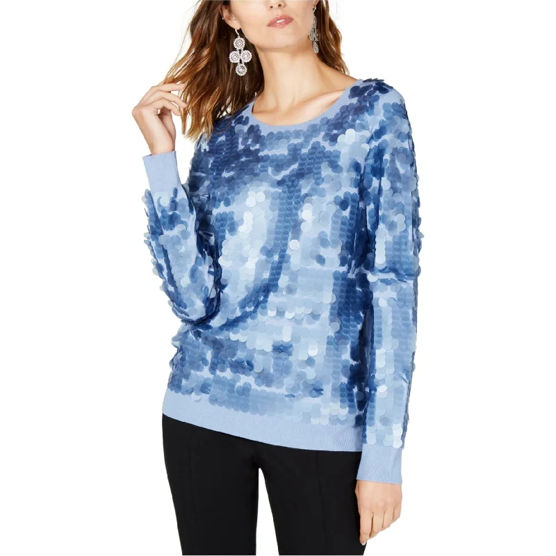 I-N-C Womens Sequined Pullover Sweater