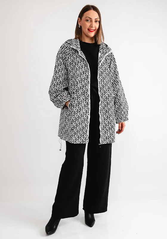 Serafina Collection One Size Monogram Coat, Black