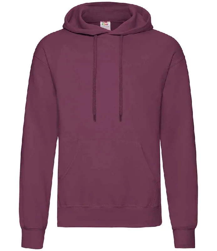 Fruit of the Loom Classic Hooded Sweatshirt | Burgundy