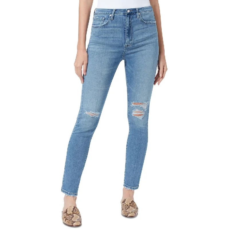 Sam Edelman Womens Ripped High Rise Skinny Jeans