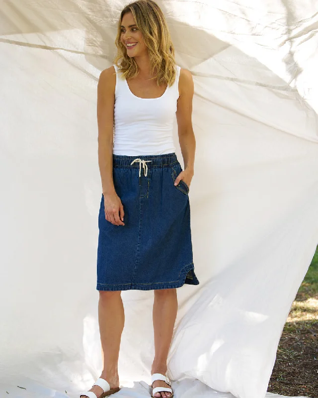 Betty Basics Desiree Denim Skirt Blue Wash