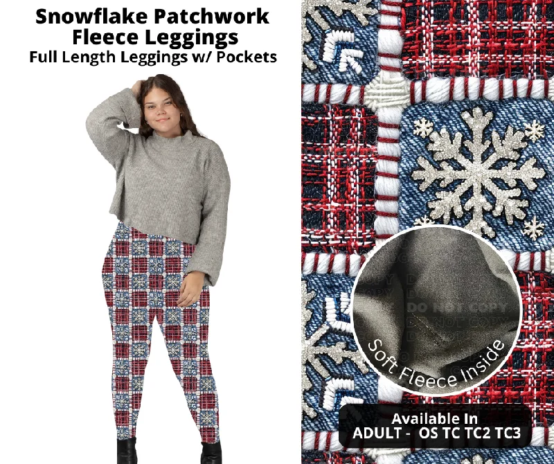 Snowflake Patchwork Fleece Leggings