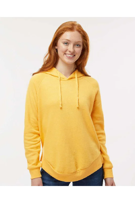 MV Sport Womens Jordan Angel Fleece Hooded Sweatshirt Hoodie - Sunglow Yellow