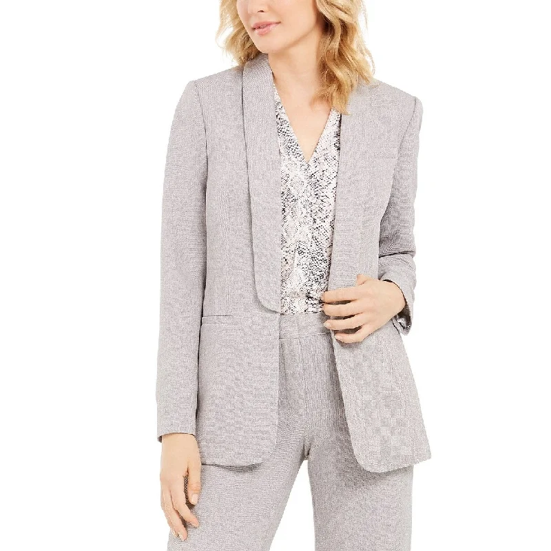 Calvin Klein Women's Parker Twill Blazer Gray Size 2