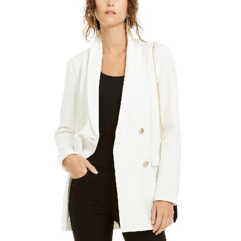 INC International Concepts Women's Double-Breasted Blazer White Size Medium