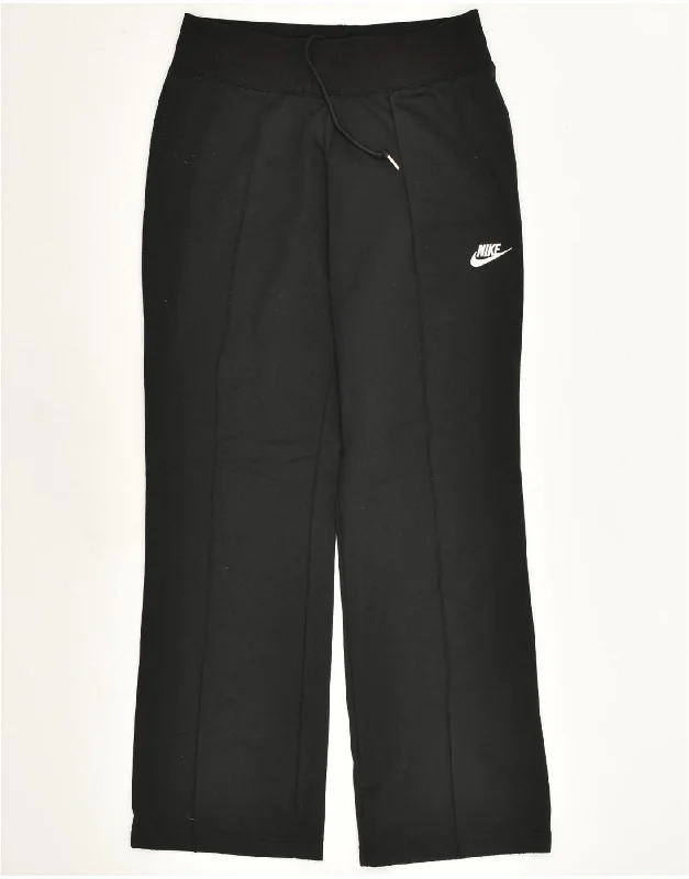 NIKE Womens Tracksuit Trousers UK 12 Medium Black Polyester