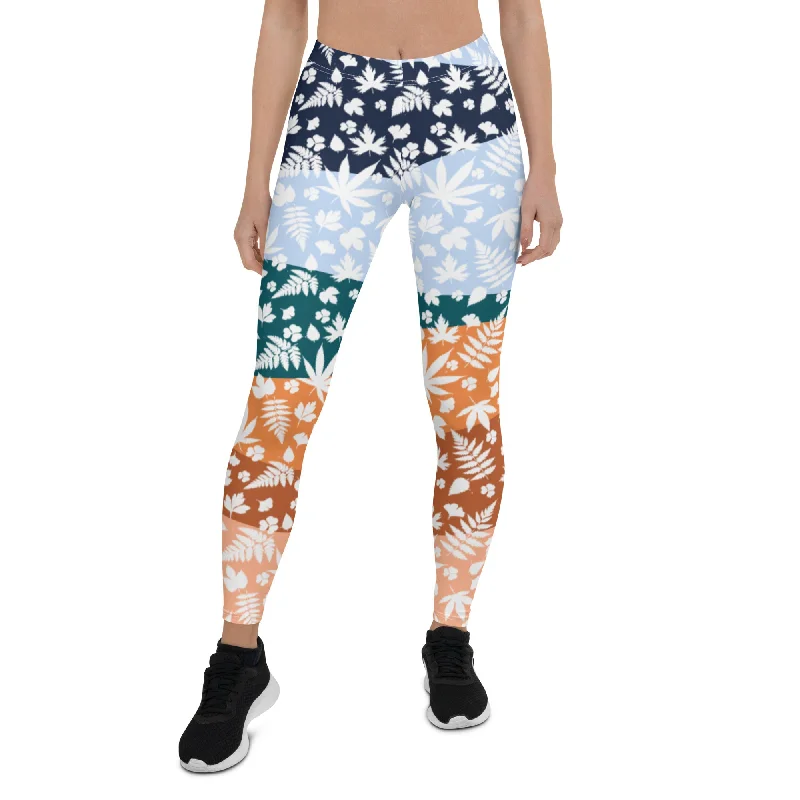 Bold Weed Leaf Leggings