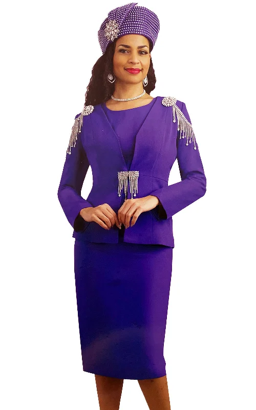 Lily And Taylor Suit 4640-Purple