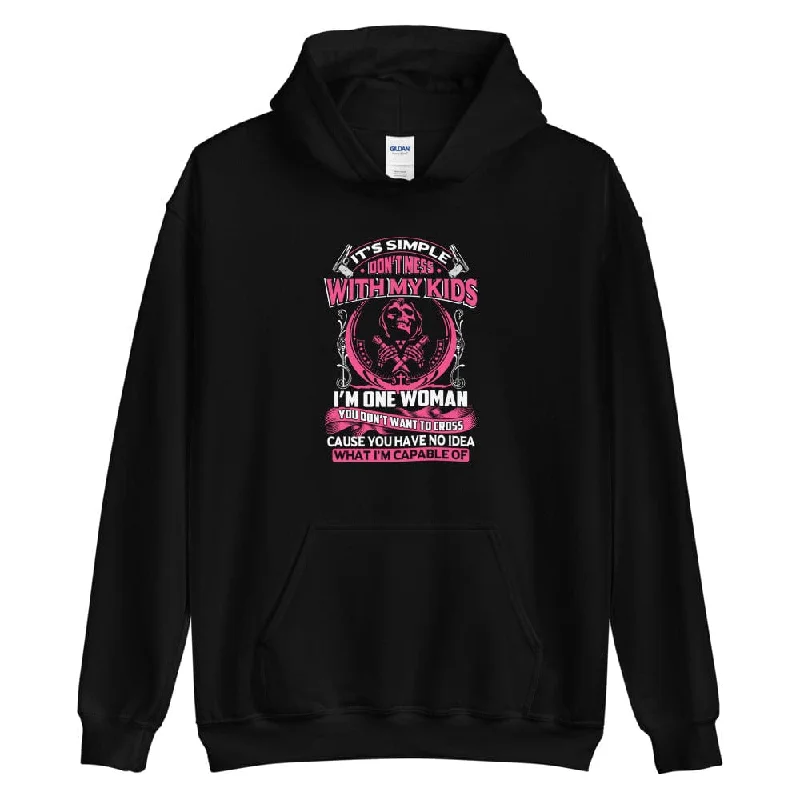 It's Simple Don't Mess With My Kids - Skull Hoodie - up to 5XL