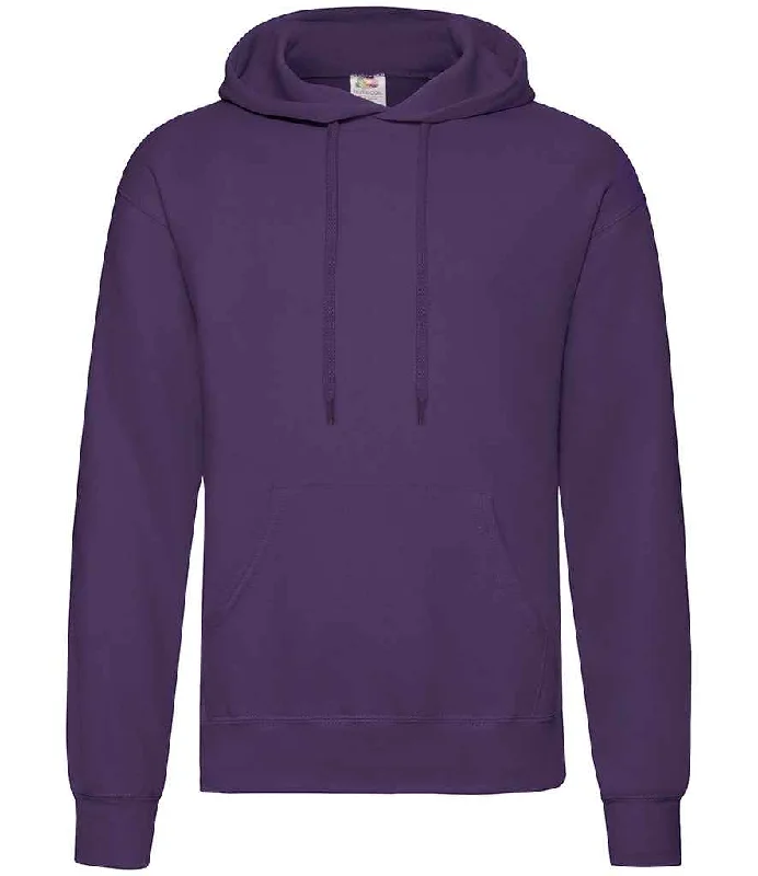 Fruit of the Loom Classic Hooded Sweatshirt | Purple