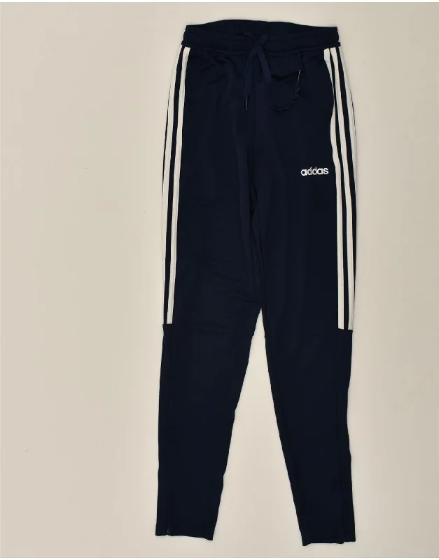 ADIDAS Womens Tracksuit Trousers UK 6 XS Navy Blue Polyester