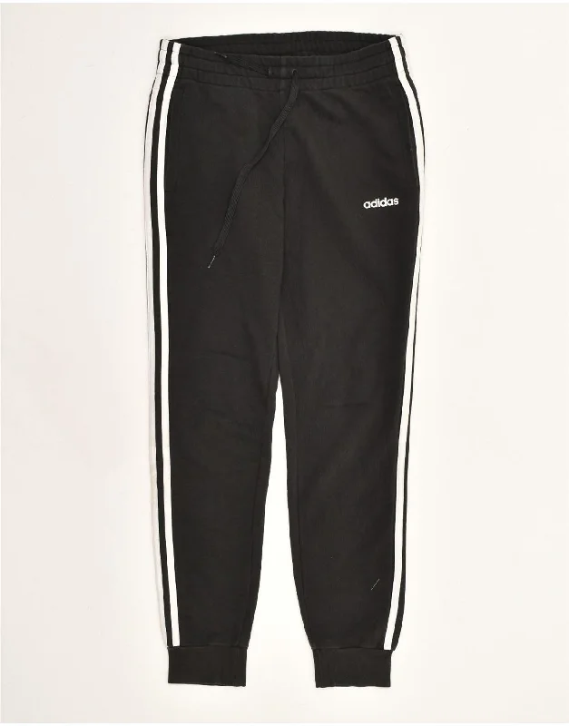 ADIDAS Womens Tracksuit Trousers Joggers UK 8/10 Small Black Cotton