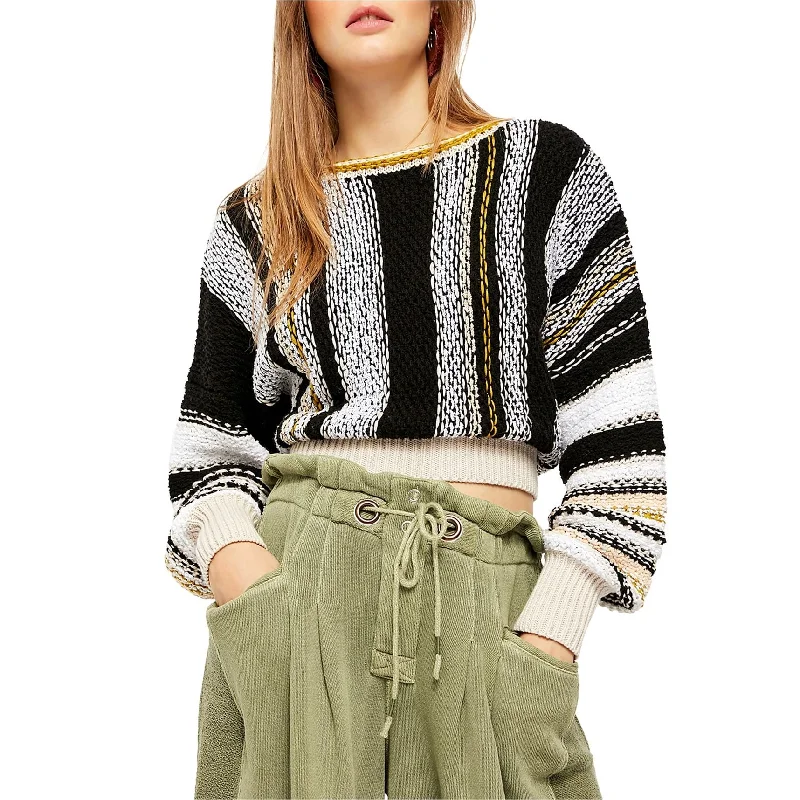 Free People Womens Show Me Love Pullover Knit Sweater, Multicoloured, Large