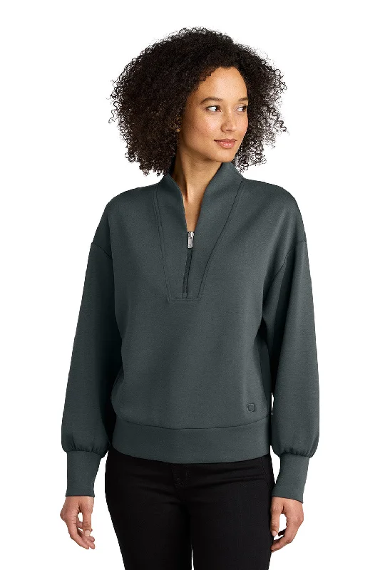 Ogio Womens Transcend 1/4 Zip Sweatshirt - Tarmac Grey - New