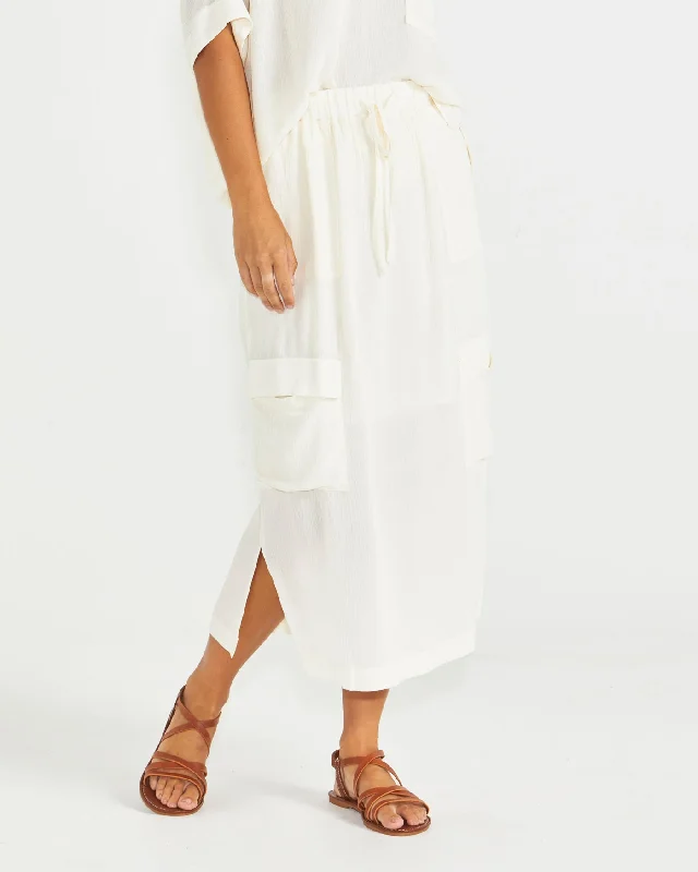 Sass Raya Cargo Skirt Cream