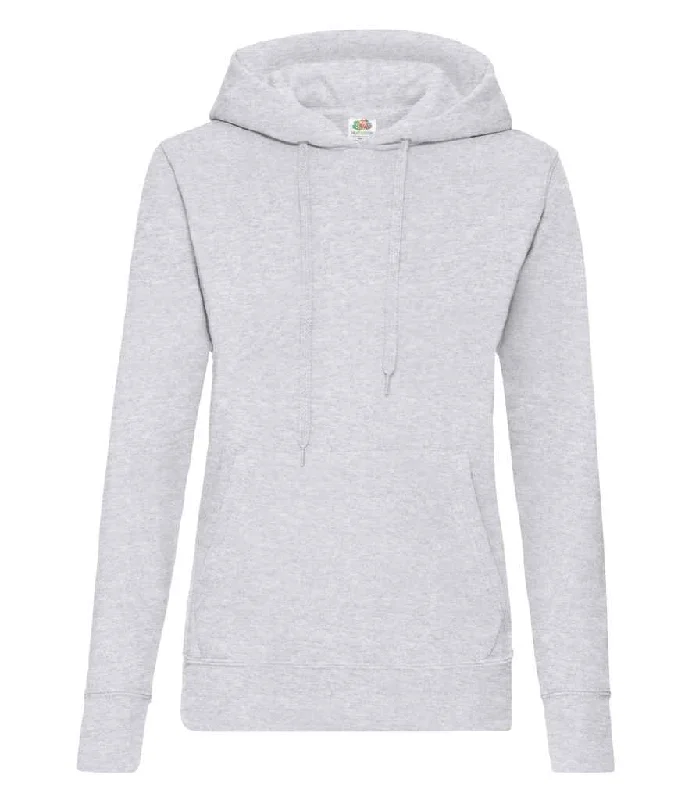 Fruit of the Loom Classic Lady Fit Hooded Sweatshirt | Heather Grey