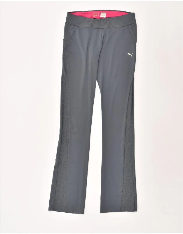 PUMA Womens Tracksuit Trousers UK 12 Medium  Grey Polyester