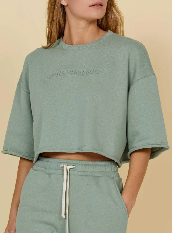 CROPPED T-SHIRT WITH RAW HEMS