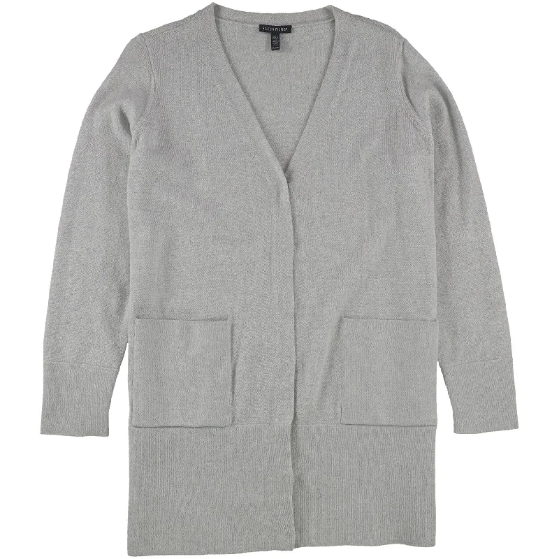 Eileen Fisher Womens Merino Cardigan Sweater, Grey, X-Small