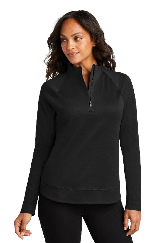 Port Authority Womens C-FREE Cypress Snag Resistant 1/4 Zip Sweatshirt - Deep Black - New