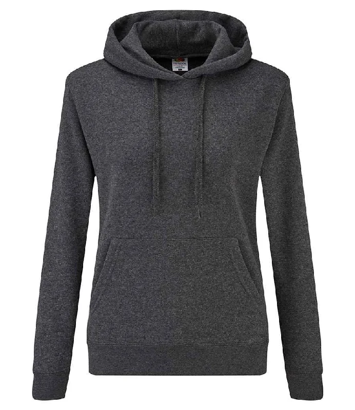 Fruit of the Loom Classic Lady Fit Hooded Sweatshirt | Dark Heather