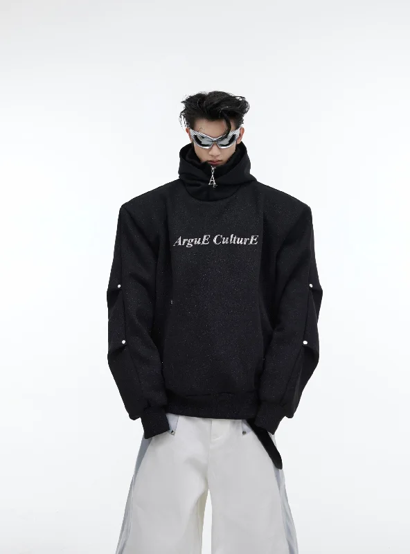 CulturE Silver-Studded Logo Hoodie