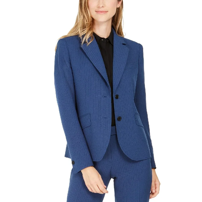 Anne Klein Women's Pinstriped Blazer Blue Size 0