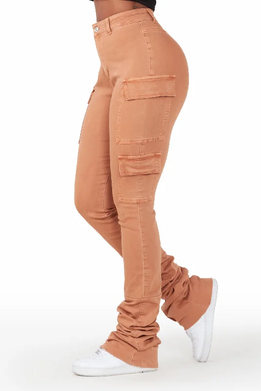 Vixen Camel Cargo Super Stacked Jean