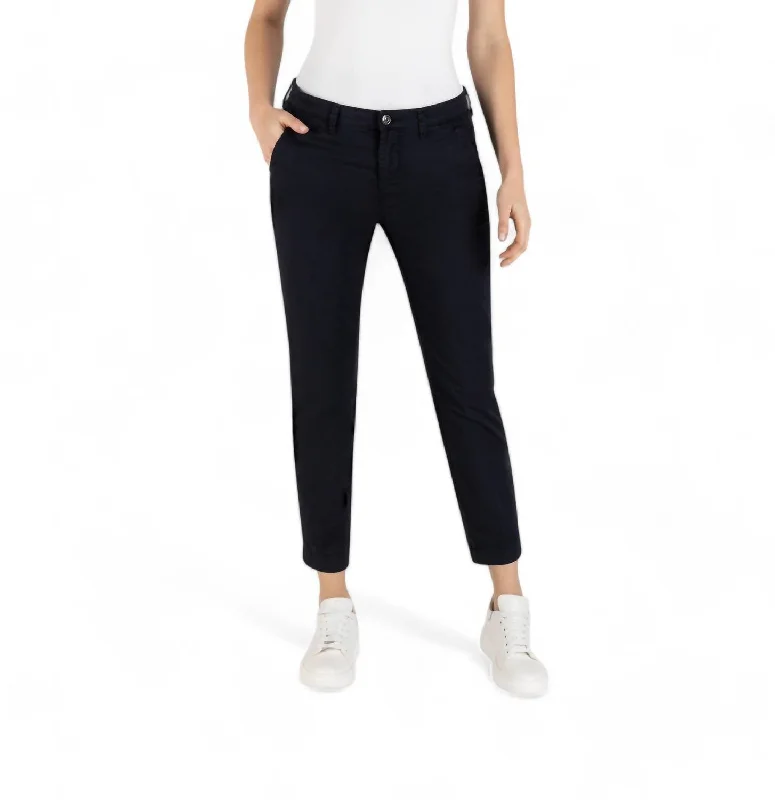 Chino Turn Up Pant In Dark Blue