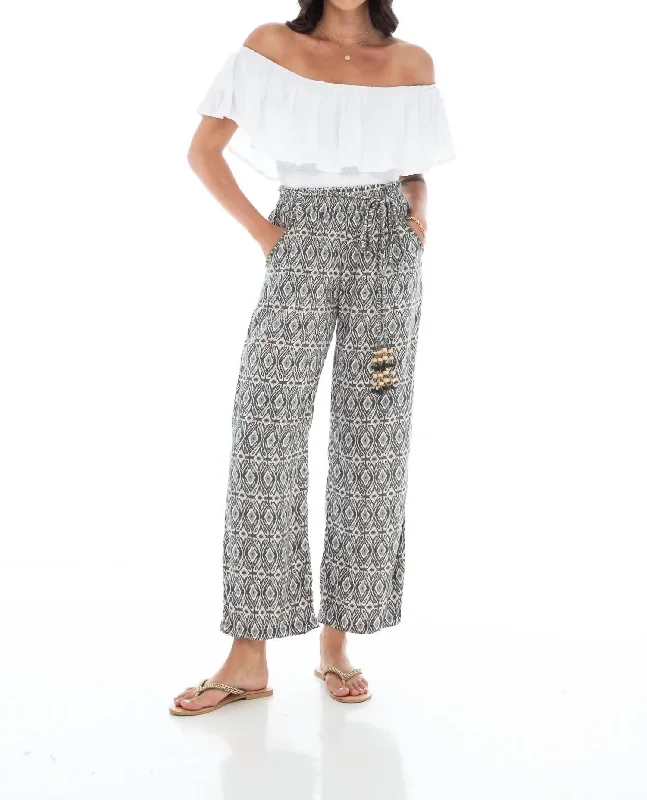 Ikat Pants In Grey