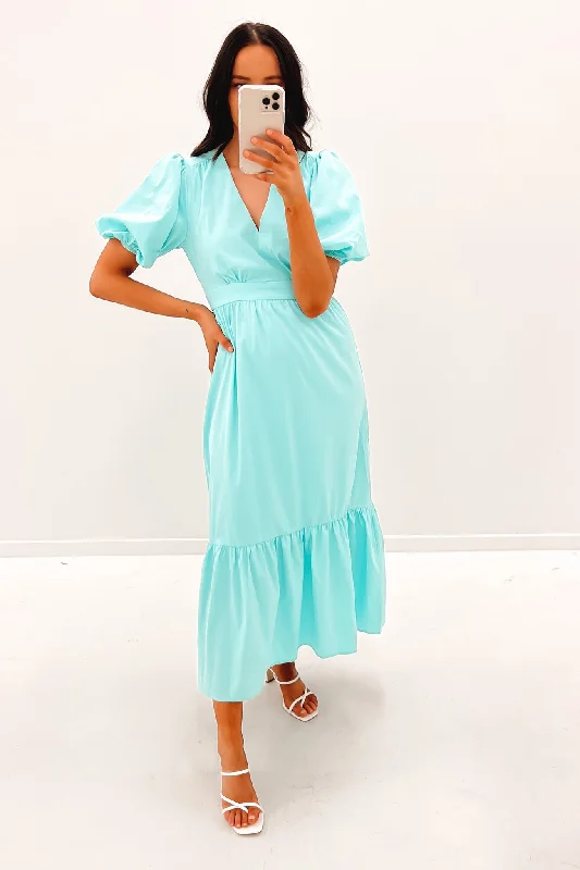 Isabel Midi Dress Aqua