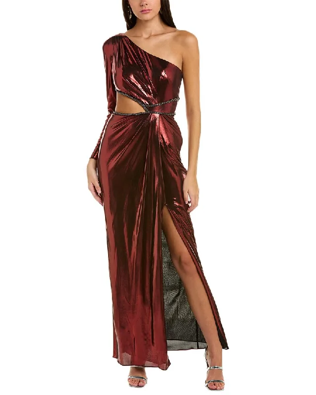 Marchesa Notte One-Shoulder Gown