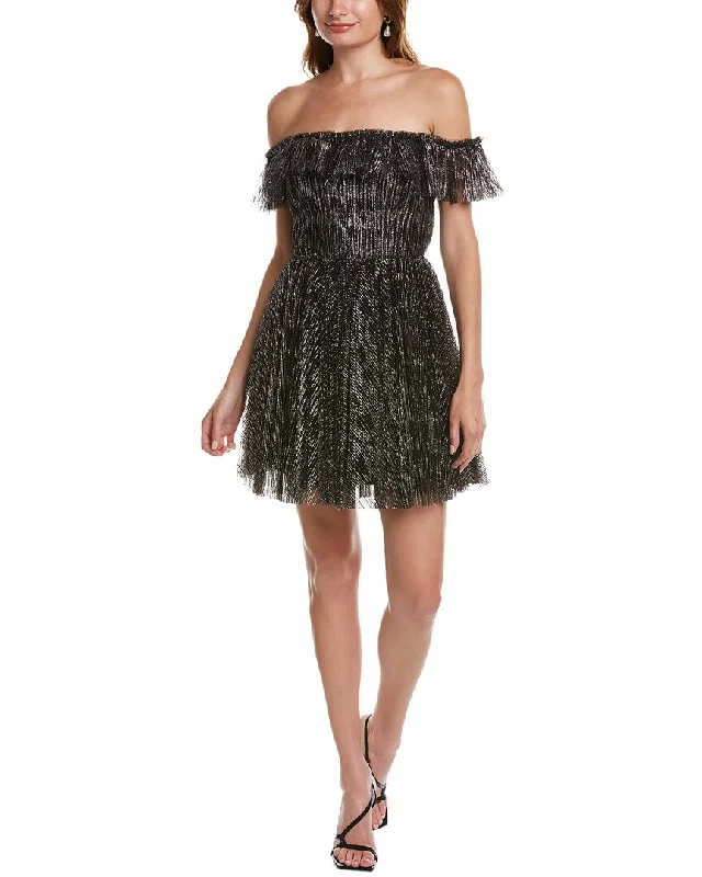 ML Monique Lhuillier Off-The-Shoulder Cocktail Dress