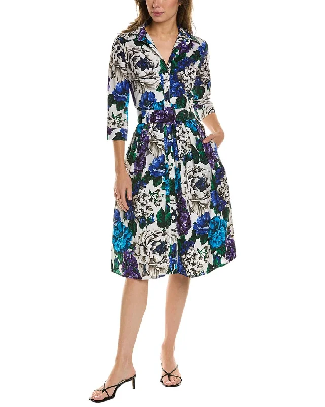 Samantha Sung Audrey 1 3/4-Sleeve Shirtdress