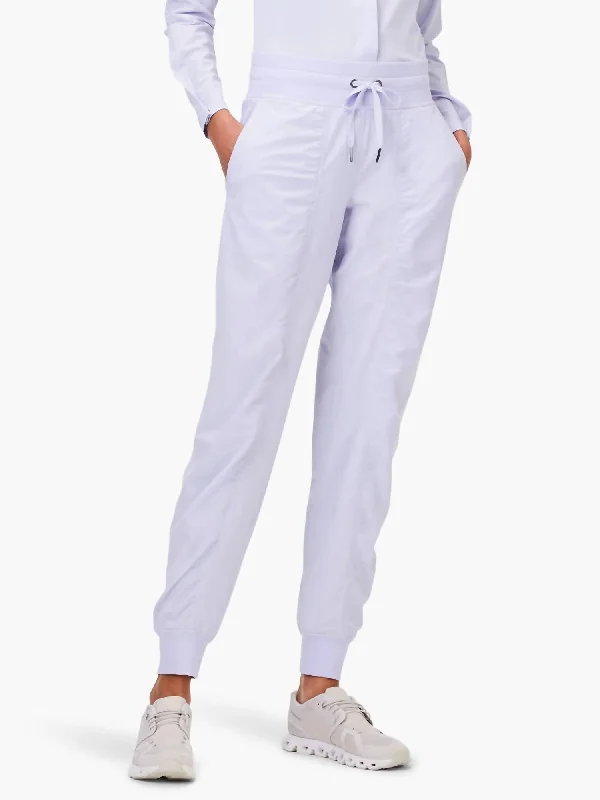 Tech Stretch Ruched Jogger In Wisteria Heather