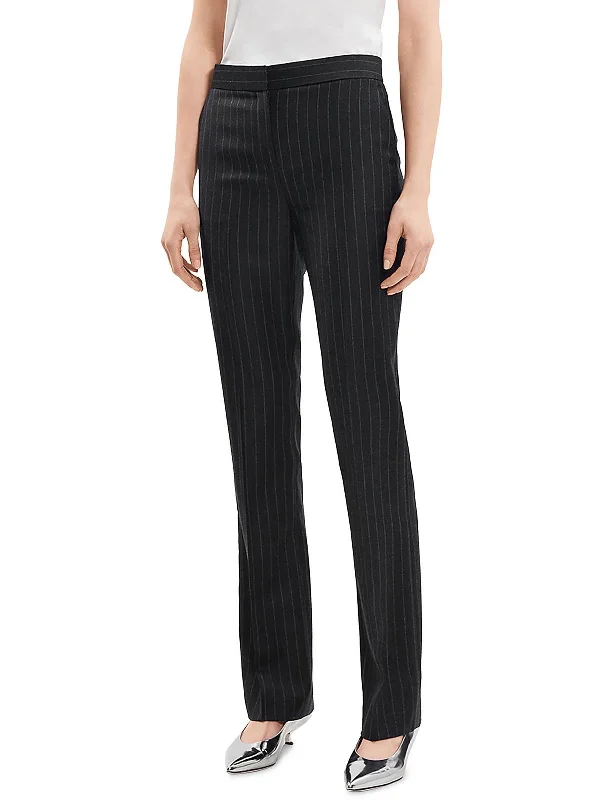 Womens Wool Slim Trouser Pants